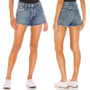 AGOLDE Parker Vintage Cut Off Denim Shorts Size 24 Lowkey Raw Hem